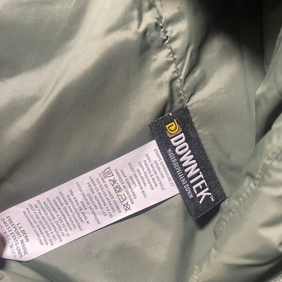 L.L.Bean Women's Boundless Down Puffer Vest Olive Green Size L Downtek - Picture 6 of 9